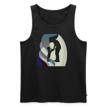Babysitter Kindergeschichte Haushaltshilfe - Männer Premium Bio Tank Top - Schwarz - Vorne - Michal (187cm)