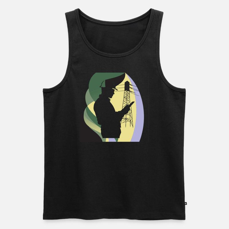 Elektriker Elektroinstallation - Männer Premium Bio Tank Top - Schwarz
