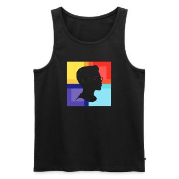 Frère Amitié Frères et sœurs - Débardeur bio Premium Homme - noir - Devant - Michal (187cm)