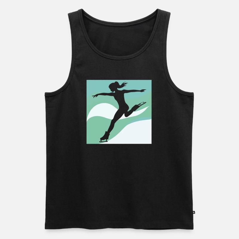 Eiskunstlauf Performance - Männer Premium Bio Tank Top - Schwarz