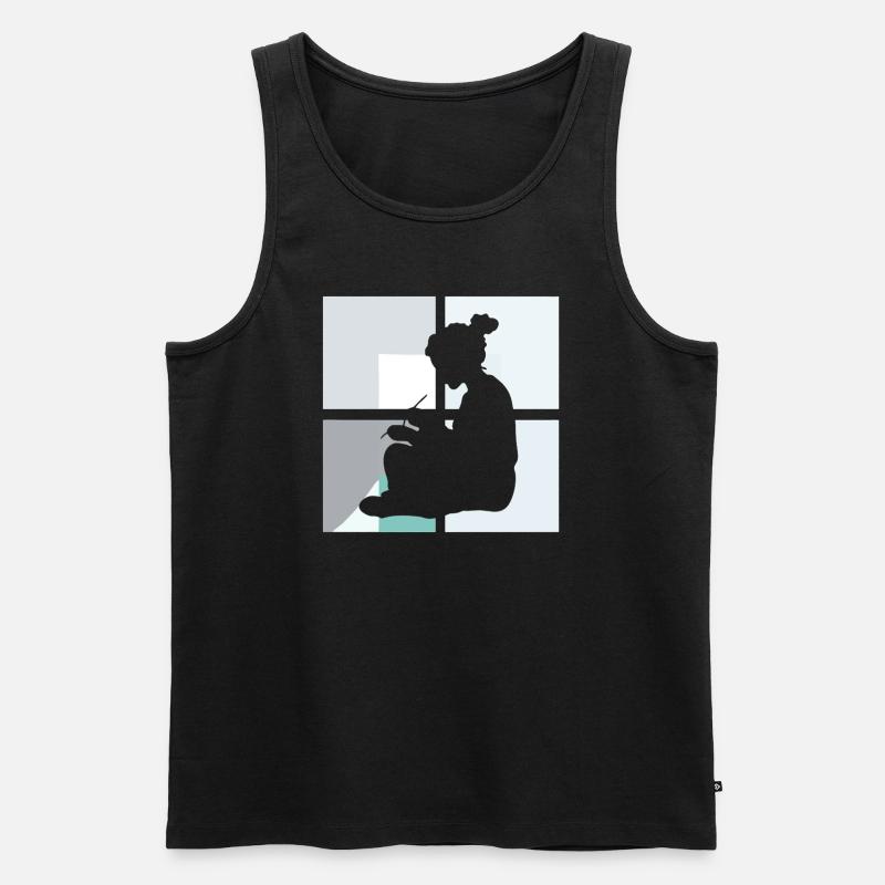 Garn Pullover - Männer Premium Bio Tank Top - Schwarz