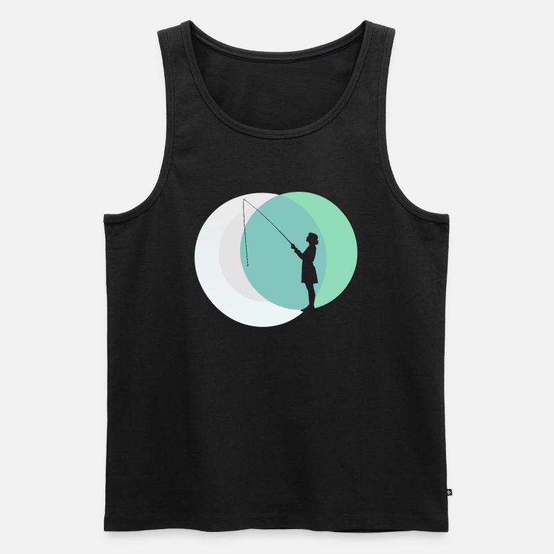 Magnetfischen See Fund - Männer Premium Bio Tank Top - Schwarz
