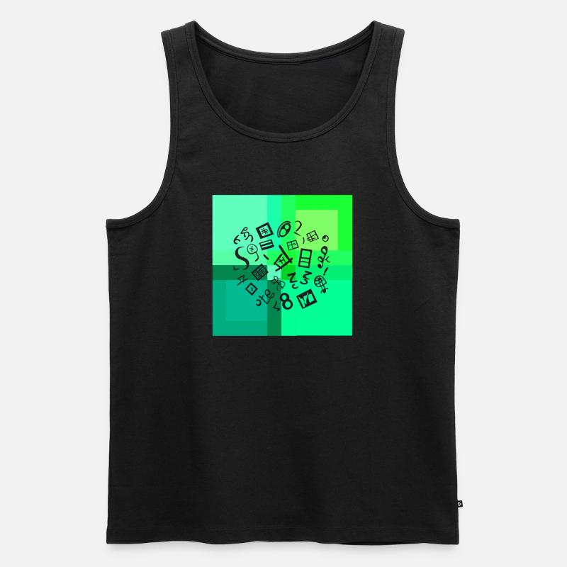 Math arithmetic problems - Men's Premium Organic Tank Top - black