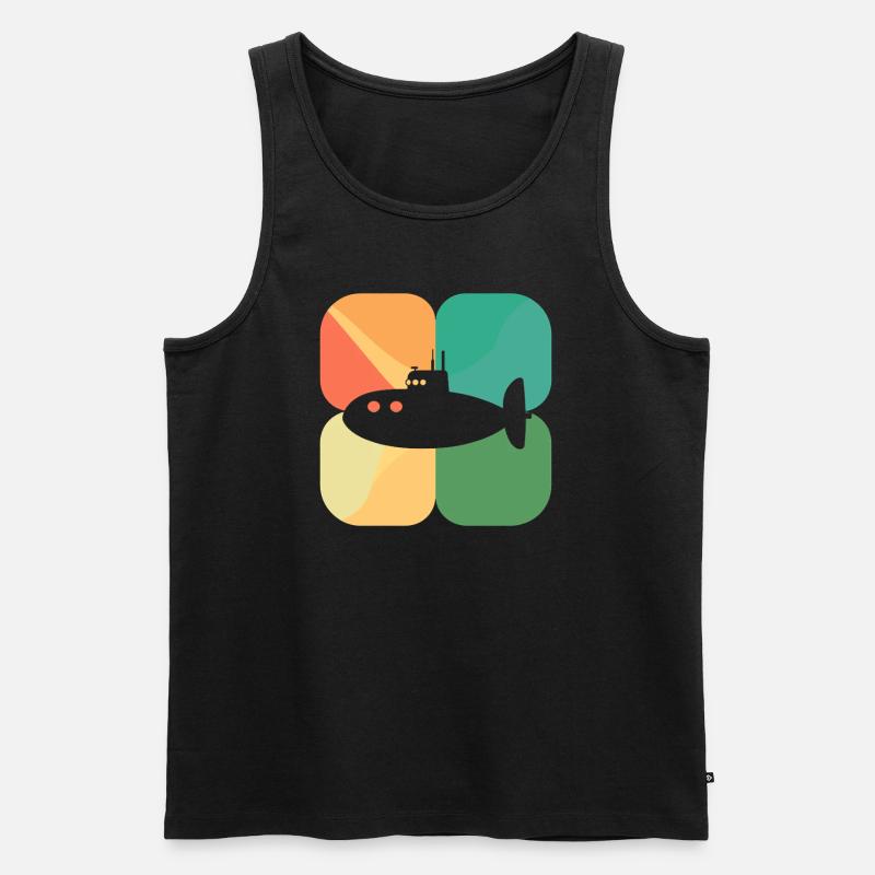 Uboot Schiff Navy - Männer Premium Bio Tank Top - Schwarz