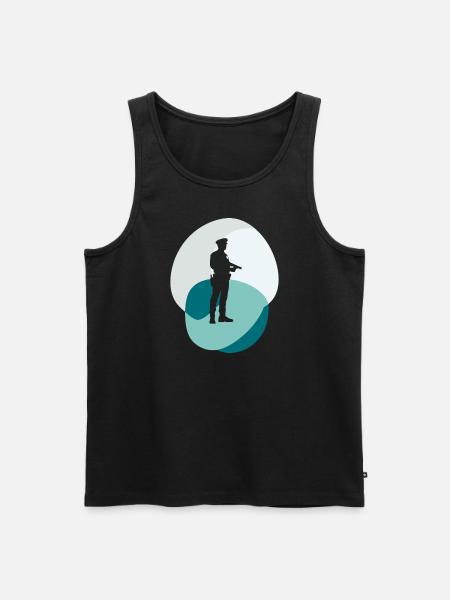 Streife Kriminalitaet - Männer Premium Bio Tank Top - Schwarz