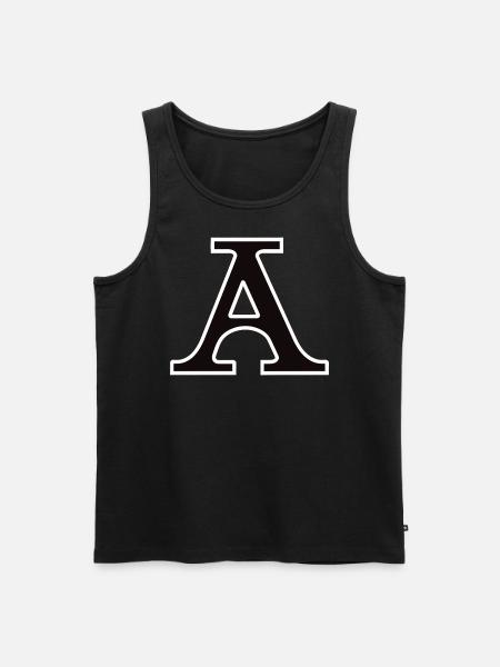 Letter A - Männer Premium Bio Tank Top - Schwarz