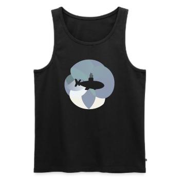 Schiff Uboot Militaer - Männer Premium Bio Tank Top - Schwarz - Vorne - AI Model Male 178 light (178cm)