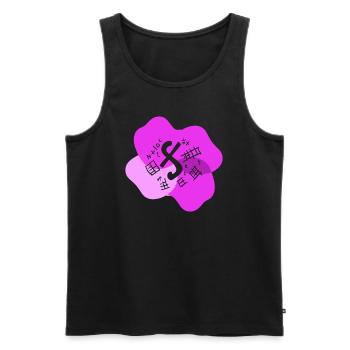 Zahlen Problemstellung Rechnen - Männer Premium Bio Tank Top - Schwarz - Vorne - AI Model Male 178 light (178cm)