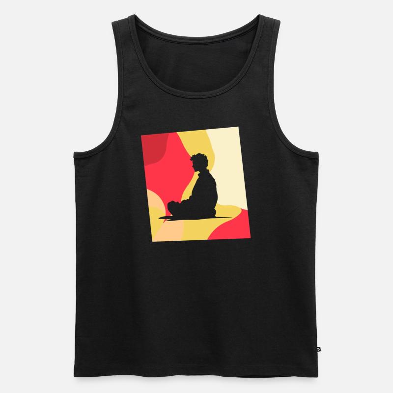 Meditation Innerer Frieden Bewusstsein - Männer Premium Bio Tank Top - Schwarz