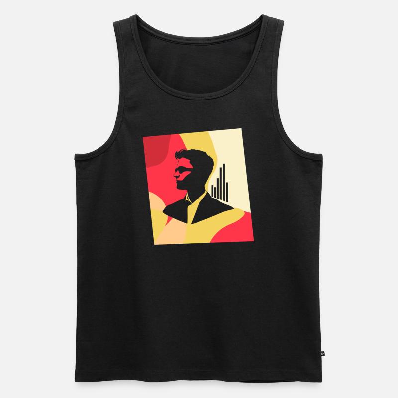 Datenanalyse Mathematik - Männer Premium Bio Tank Top - Schwarz