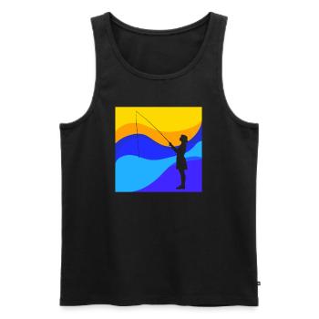 Magnet Fishing Metal Treasure Hunt - Men's Premium Organic Tank Top - black - Front - AI Model Male 178 light (178cm)