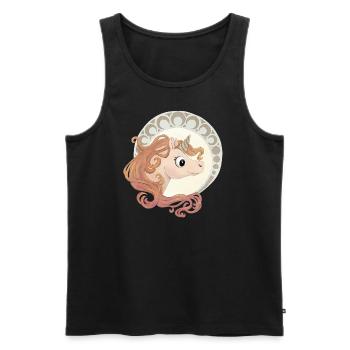 Elegantes Einhorn - Männer Premium Bio Tank Top - Schwarz - Vorne - AI Model Male 178 light (178cm)