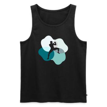 Kickboxing Boxing Footwork - Men's Premium Organic Tank Top - black - Front - Michal (187cm)