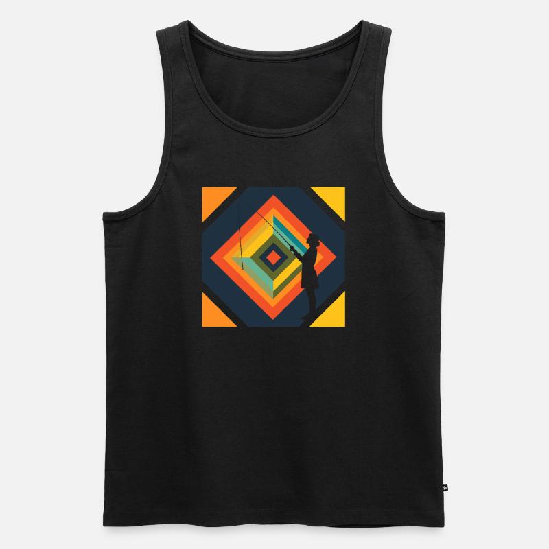 Magnetfischen Fund Magnet - Männer Premium Bio Tank Top - Schwarz