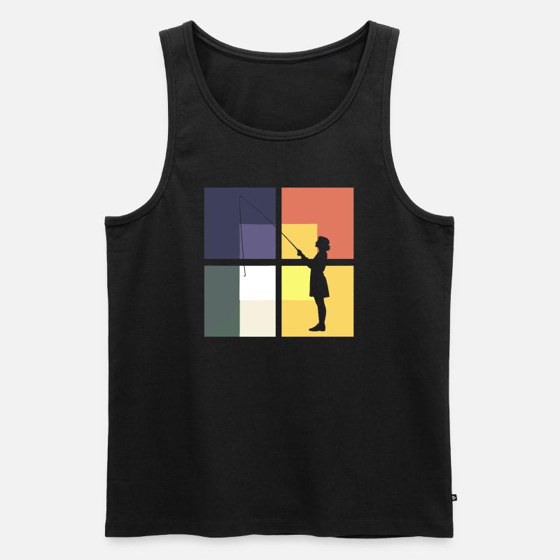 Magnetfischen See Magnet - Männer Premium Bio Tank Top - Schwarz