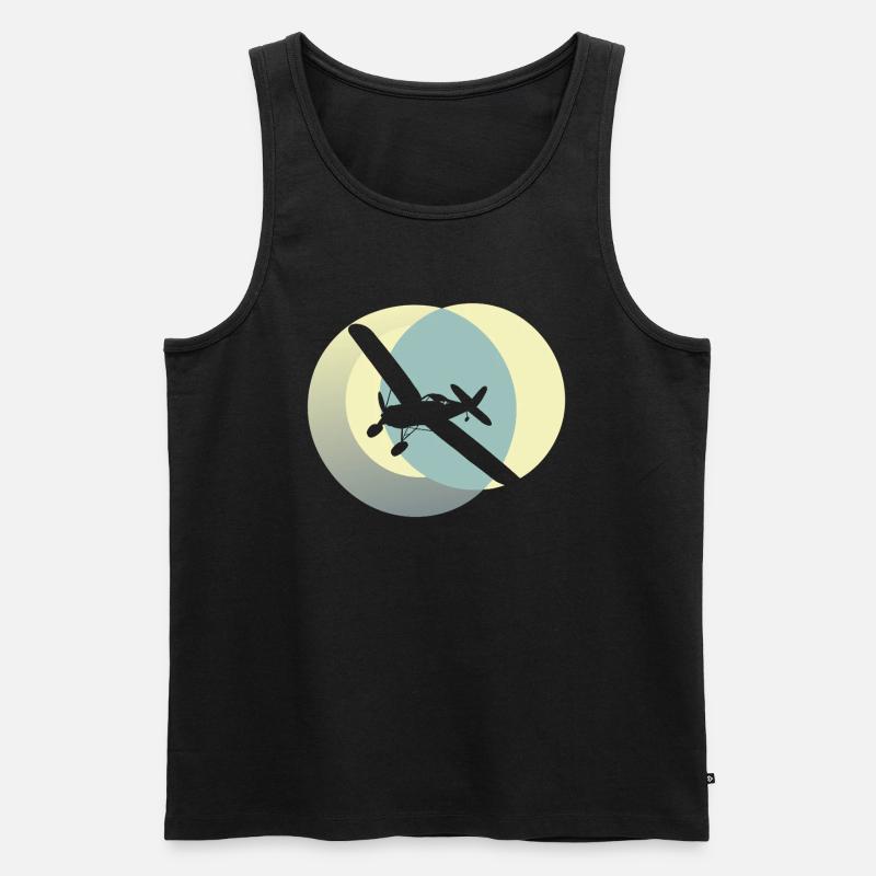 Luftfahrt Triebwerk - Männer Premium Bio Tank Top - Schwarz