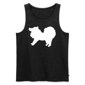 Spitz weiß - Männer Premium Bio Tank Top - Schwarz - Vorne - Michal (187cm)
