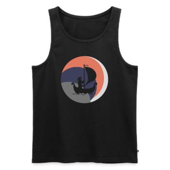 Viking Norse Battle - Men's Premium Organic Tank Top - black - Front - AI Model Male 178 light (178cm)
