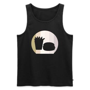 Burger BBQ Cheeseburger - Débardeur bio Premium Homme - noir - Devant - Michal (187cm)