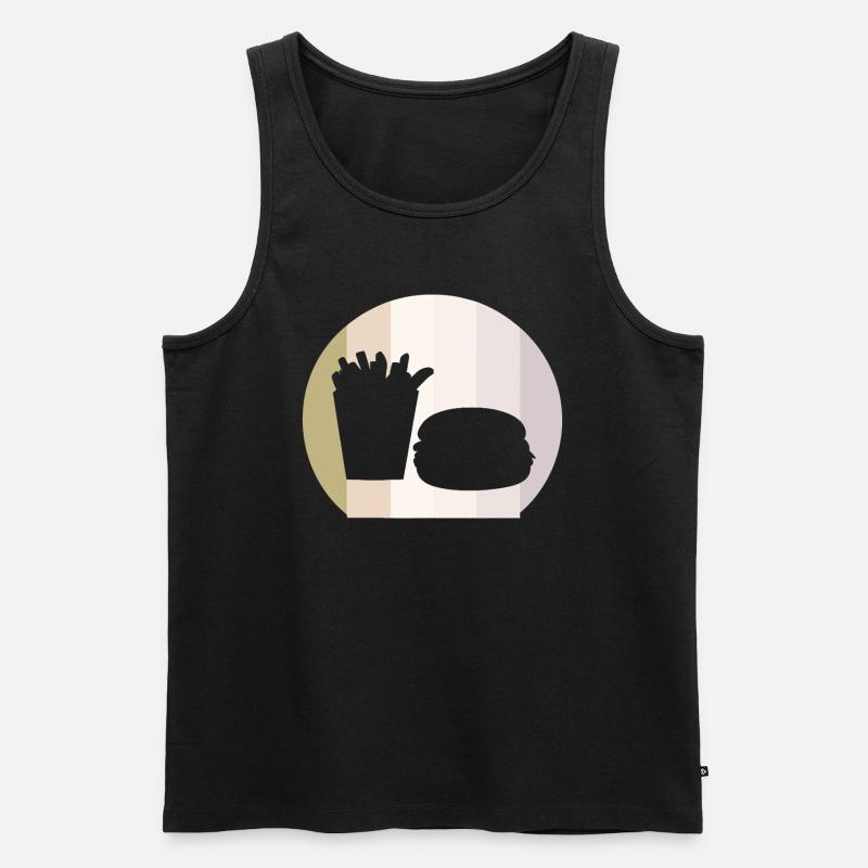 Burger BBQ Cheeseburger - Männer Premium Bio Tank Top - Schwarz