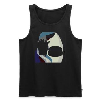 Burger Fries Grillen - Männer Premium Bio Tank Top - Schwarz - Vorne - AI Model Male 178 light (178cm)