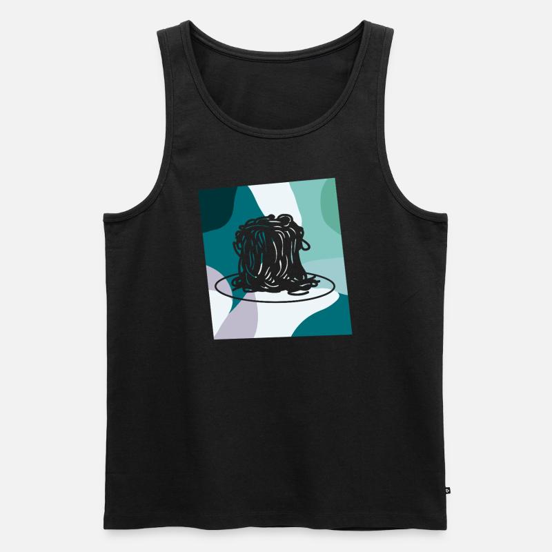 Nudeln Lasagne Teigwaren - Männer Premium Bio Tank Top - Schwarz
