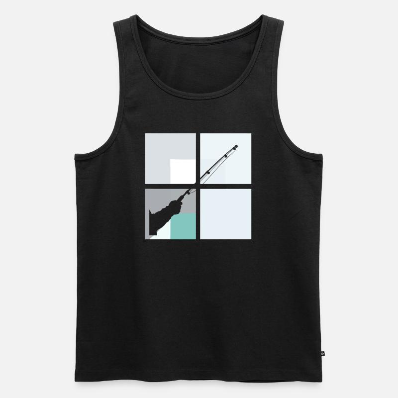 Magnetfischen Fluss Fund - Männer Premium Bio Tank Top - Schwarz