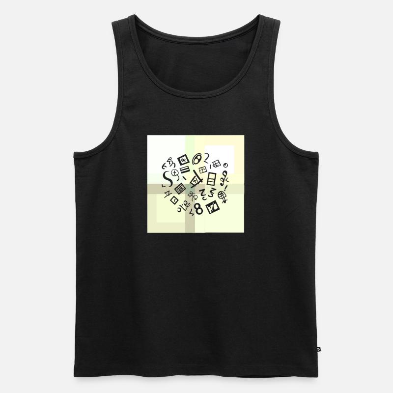 Zahlen Algebra Problemstellung - Männer Premium Bio Tank Top - Schwarz