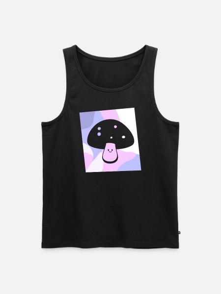 Vegetarisch Essbar Spore - Männer Premium Bio Tank Top - Schwarz