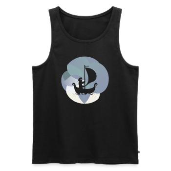 Vikings, Scandinavie, Suède - Débardeur bio Premium Homme - noir - Devant - Michal (187cm)