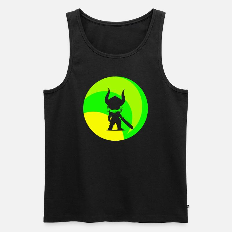 Wikinger Seefahrer Hammer - Männer Premium Bio Tank Top - Schwarz