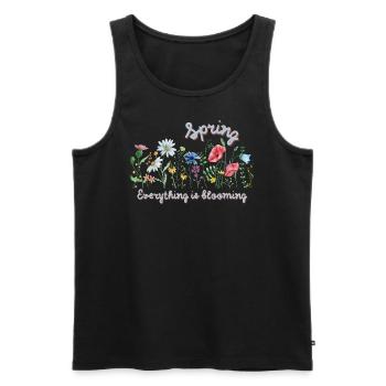 Feel the blossoming in you - Men's Premium Organic Tank Top - black - Front - AI Model Male 178 light (178cm)