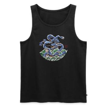 Chinesisch_Drache_Verbotenen Stadt_Conglong1773 - Männer Premium Bio Tank Top - Schwarz - Vorne - AI Model Male 178 light (178cm)