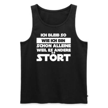 Witzige Sarkastische Ironische Sprüche & Geschenk - Männer Premium Bio Tank Top - Schwarz - Vorne - AI Model Male 178 light (178cm)