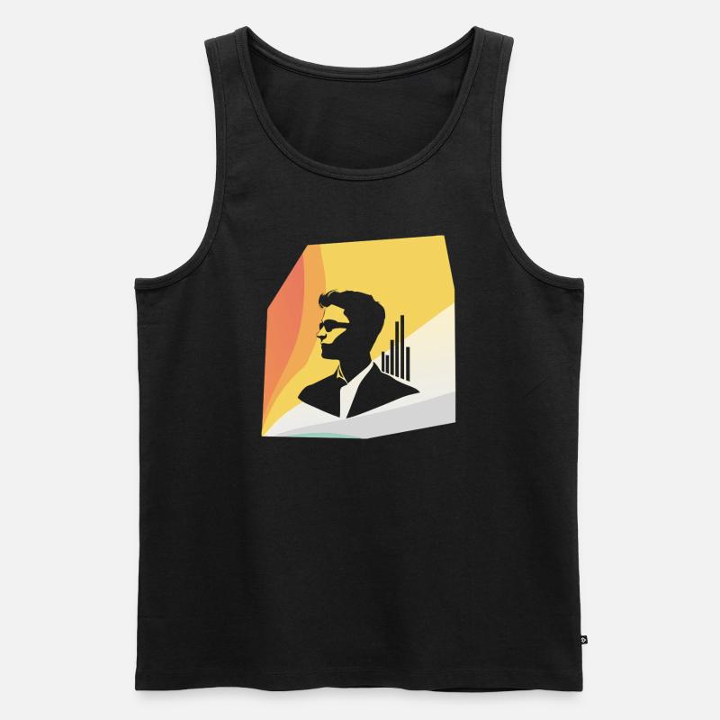 Statistik Umfrage Datenanalyse - Männer Premium Bio Tank Top - Schwarz