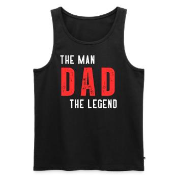 Die Legende - Männer Premium Bio Tank Top - Schwarz - Vorne - Michal (187cm)