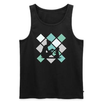 Nanny care - Men's Premium Organic Tank Top - black - Front - AI Model Male 178 light (178cm)