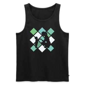 Kindermaedchen Nachtbabysitter Betreuung - Männer Premium Bio Tank Top - Schwarz - Vorne - Michal (187cm)