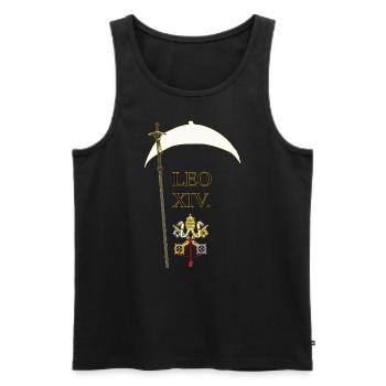 Papst LEO XIV. Vatikanstadt - Männer Premium Bio Tank Top - Schwarz - Vorne - AI Model Male 178 light (178cm)