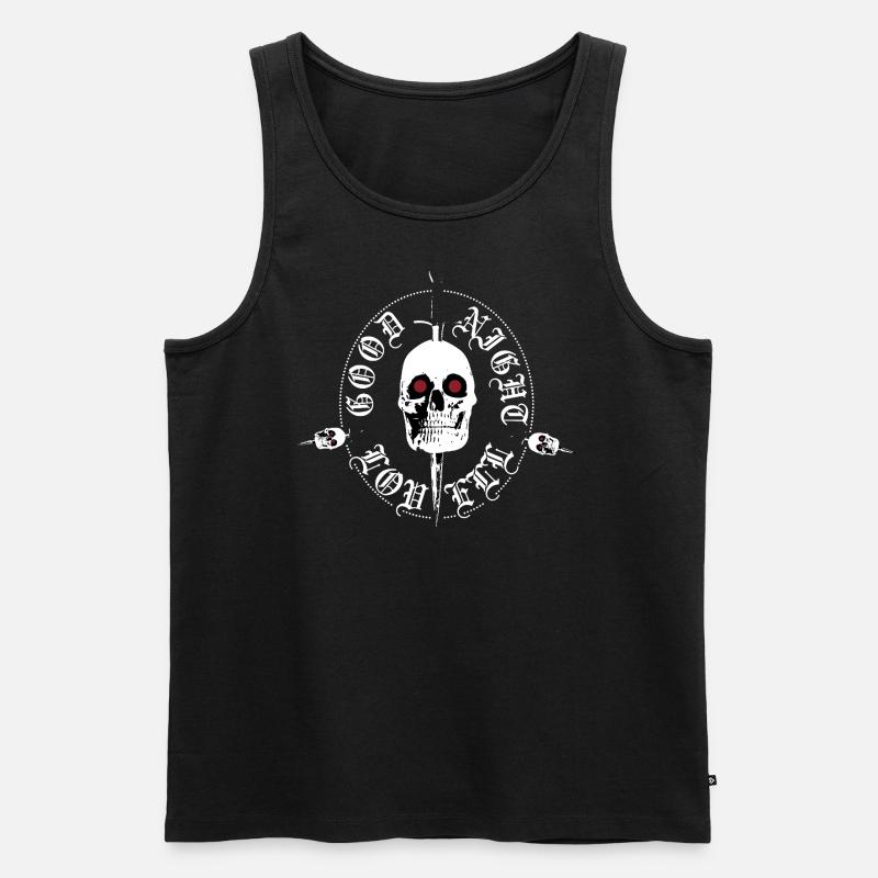 Night Lovell skull - Männer Premium Bio Tank Top - Schwarz