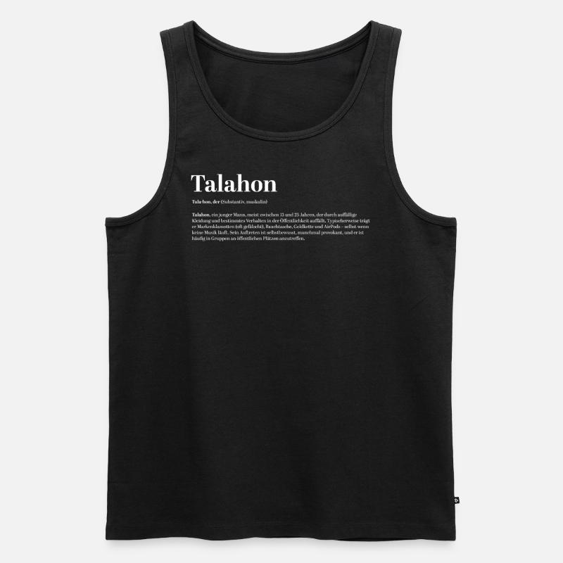 Talahon Definition - Männer Premium Bio Tank Top - Schwarz