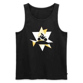 Motocross Bewegung Stunt - Männer Premium Bio Tank Top - Schwarz - Vorne - AI Model Male 178 light (178cm)