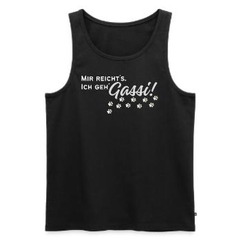Gassi gehen - Männer Premium Bio Tank Top - Schwarz - Vorne - AI Model Male 178 light (178cm)