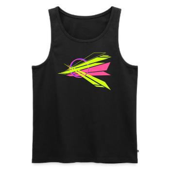 futuristische geometrie - Männer Premium Bio Tank Top - Schwarz - Vorne - AI Model Male 178 light (178cm)