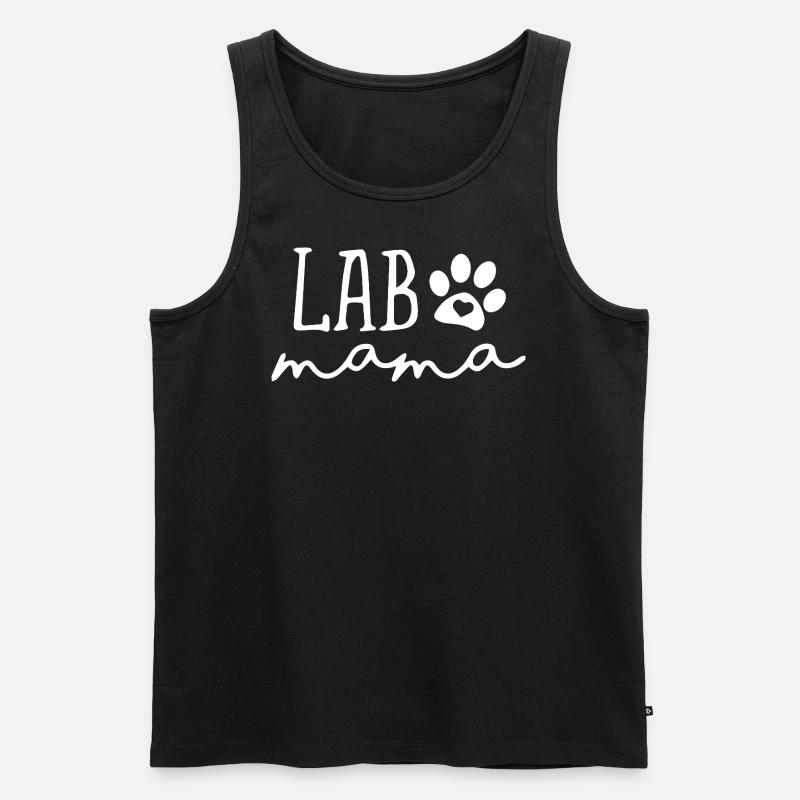 Labrador Mama Hund - Männer Premium Bio Tank Top - Schwarz