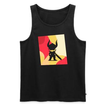 Wikinger Seefahrer Runen - Männer Premium Bio Tank Top - Schwarz - Vorne - Michal (187cm)