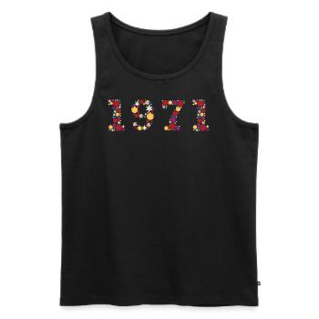 Flowers 1971 - Männer Premium Bio Tank Top - Schwarz - Vorne - Michal (187cm)