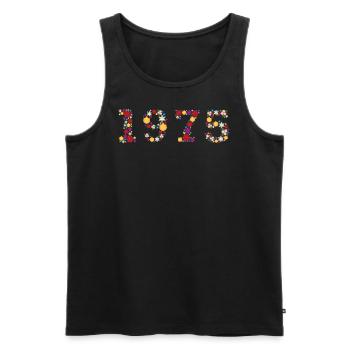 Flowers 1975 - Männer Premium Bio Tank Top - Schwarz - Vorne - Michal (187cm)