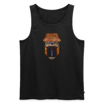 Chinese Style_1750 Paiyun Summerpalace - Männer Premium Bio Tank Top - Schwarz - Vorne - Michal (187cm)