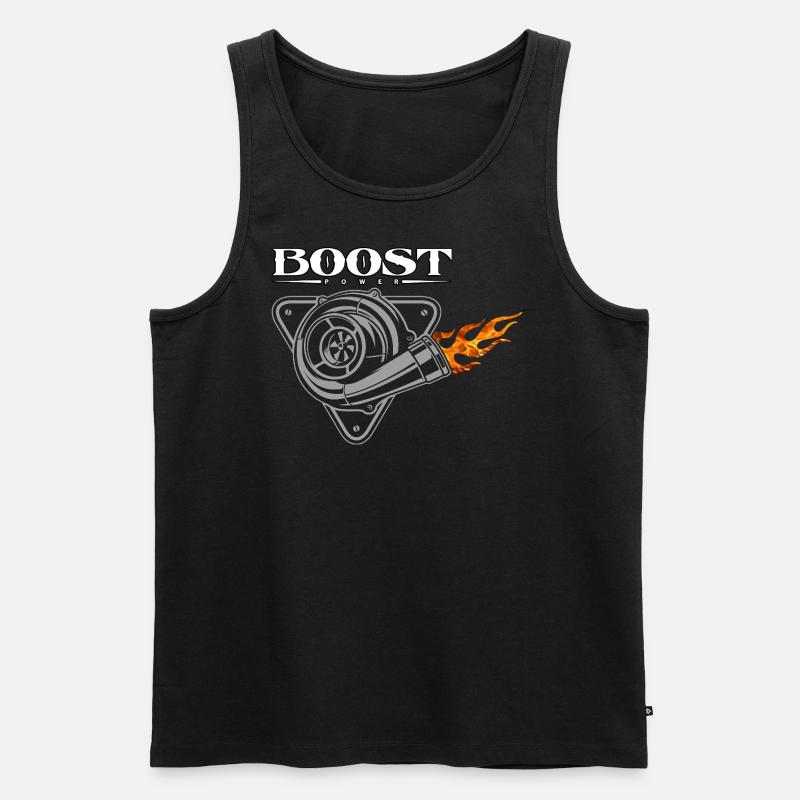 BOOST POWER - Männer Premium Bio Tank Top - Schwarz